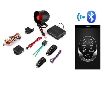 Car alarm with mobile phone app bluetooth