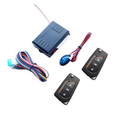 Universal remote keyless entry system inwells