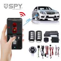 SPY keyless push button passive keyless entry system start remote engine starter smart App control 1 way smart PKE car alarm